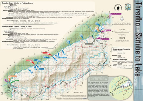 Thredbo River - Skitube to Lake Jindabyne - Whitewater Kayaking Map Preview 1