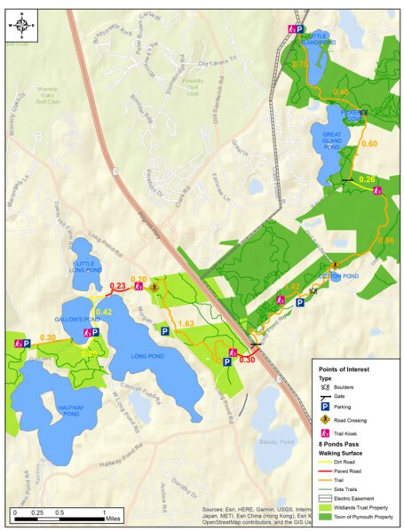 コスメ/ヘルスケア TRX maps 8 Ponds PassTrail Map - Town of Plymouth & Wildlands Trust by