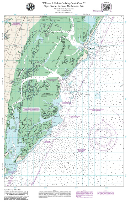 Chesapeake Bay: Cape Charles to Great Machipongo Inlet Map by Williams ...