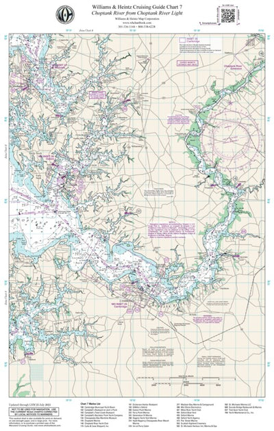 Williams & Heintz Map Corporation Chesapeake Bay: Choptank River from Choptank Light digital map