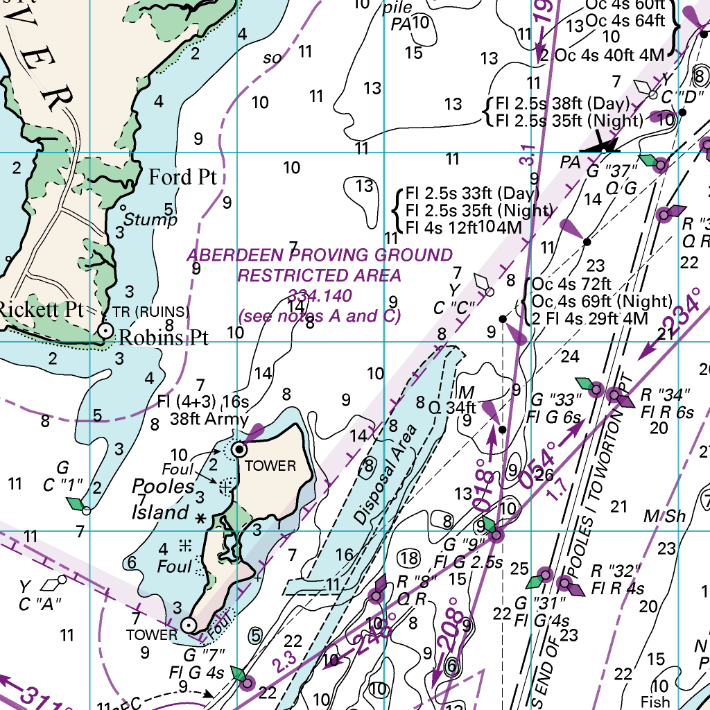 Chesapeake Bay: Howell Point to Swan Point Map by Williams & Heintz Map ...