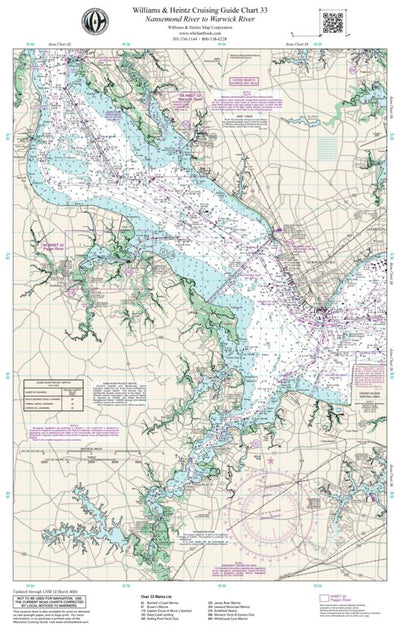 Williams & Heintz Map Corporation Chesapeake Bay: Nansemond River to Warwick River digital map
