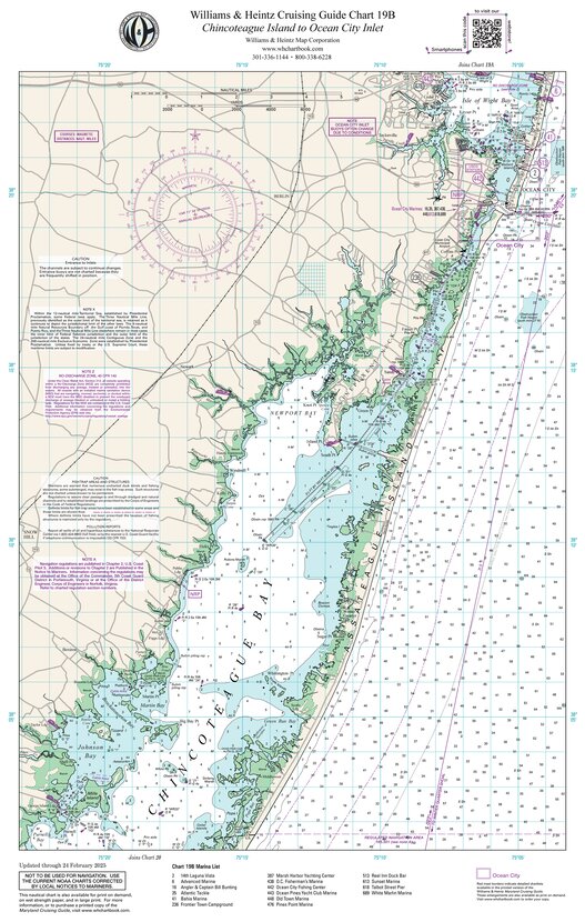 Chincoteague Island to Ocean City Inlet Map by Williams