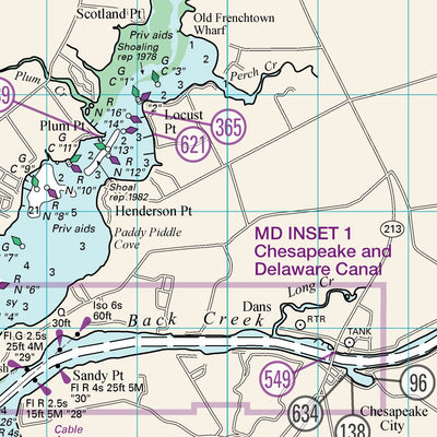 Williams & Heintz Map Corporation Delaware Bay: Chesapeake and Delaware Canal digital map