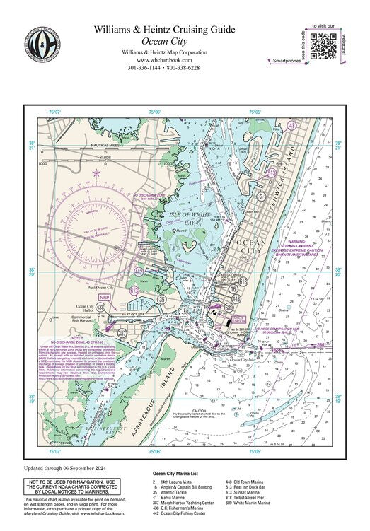 Ocean City, Maryland Map by Williams & Heintz Map Corporation
