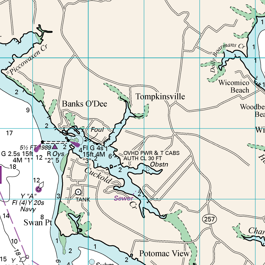 Potomac River: Colton Point to Mathias Point Map by Williams & Heintz ...