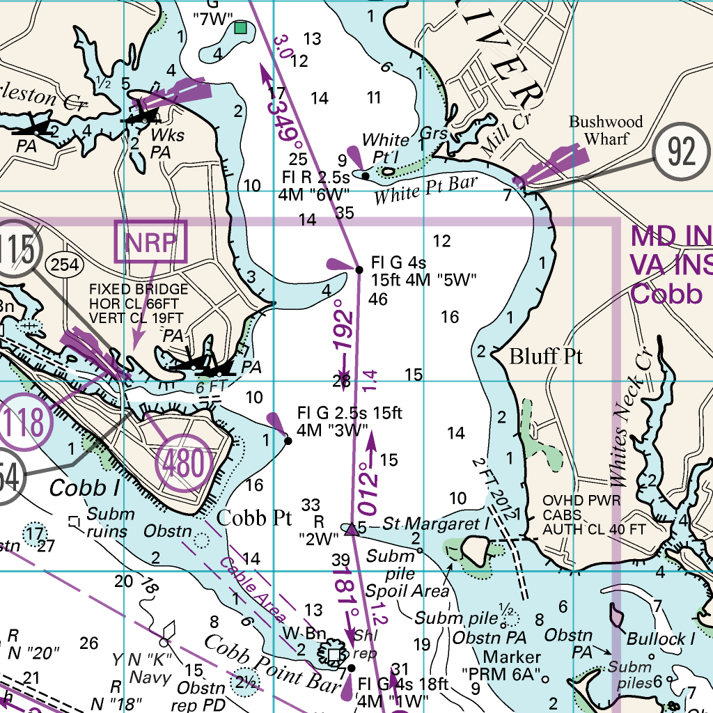 Potomac River: Colton Point to Mathias Point Map by Williams & Heintz ...