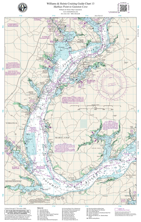 Potomac River: Mathias Point to Gunston Cove Map by Williams & Heintz ...
