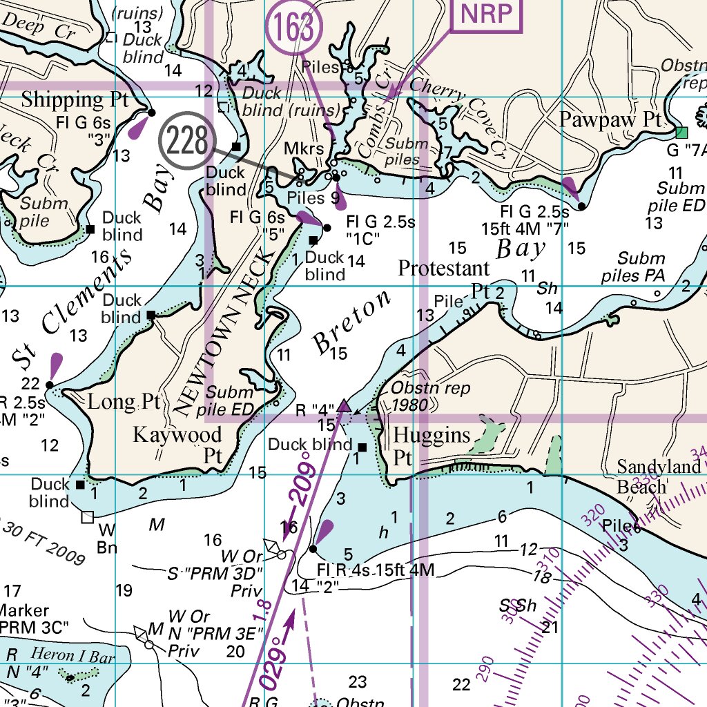 Potomac River: St. George Island to Breton Bay Map by Williams & Heintz ...