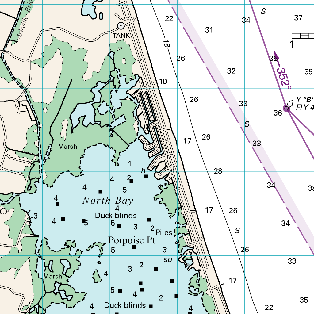 Virginia Beach to Back Bay Map by Williams & Heintz Map Corporation ...