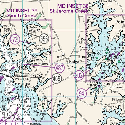 Williams & Heintz Map Corporation W&H Chart 16 Potomac River Entrance digital map