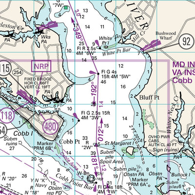 Williams & Heintz Map Corporation WH Chart 14, Colton Point to Mathias Point digital map