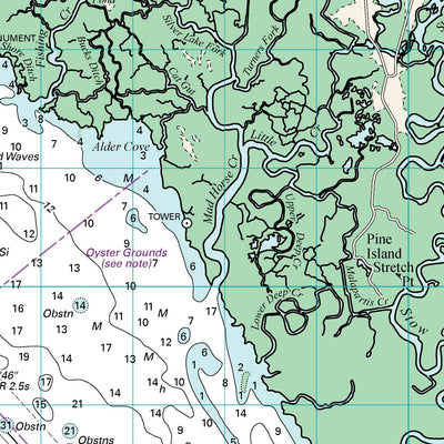 Williams & Heintz Map Corporation WH Chart DE 2, Delaware City to Goose Point digital map