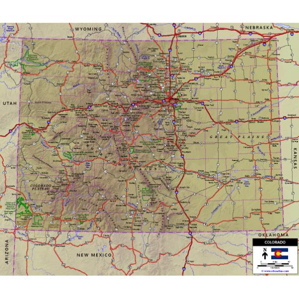 Colorado Highway Map By World Sites Atlas 