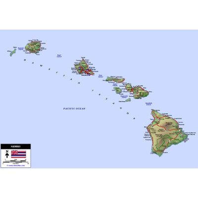 World Sites Atlas Hawaii Highway Map digital map