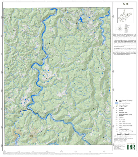 WV Division of Natural Resources Alton Quad Topo - WVDNR digital map