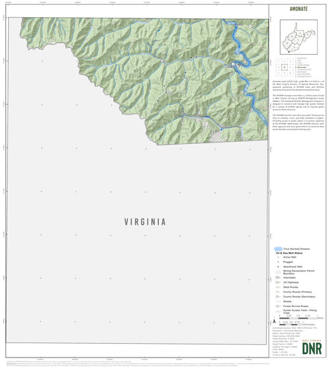 WV Division of Natural Resources Amonate Quad Topo - WVDNR digital map