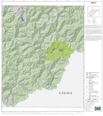 WV Division of Natural Resources Anawalt Quad Topo - WVDNR digital map