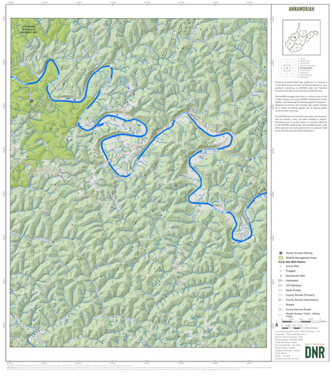 WV Division of Natural Resources Annamoriah Quad Topo - WVDNR digital map
