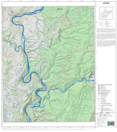 WV Division of Natural Resources Anthony Quad Topo - WVDNR digital map