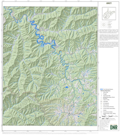 WV Division of Natural Resources Arnett Quad Topo - WVDNR digital map