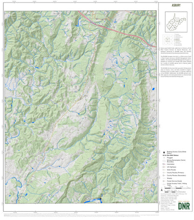 WV Division of Natural Resources Asbury Quad Topo - WVDNR digital map