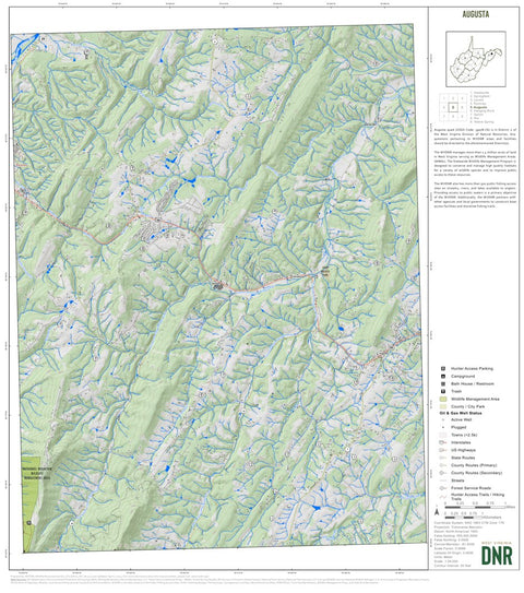 WV Division of Natural Resources Augusta Quad Topo - WVDNR digital map