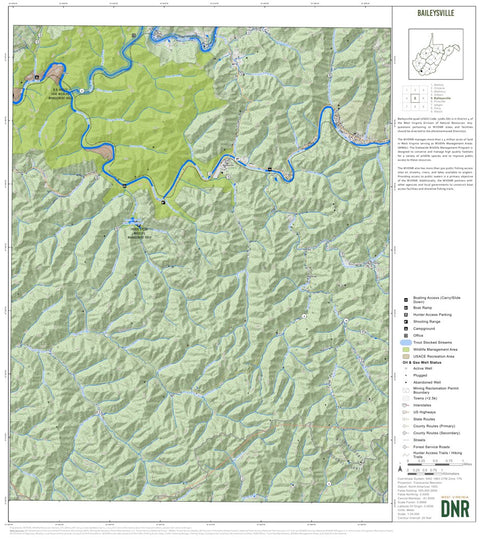 WV Division of Natural Resources Baileysville Quad Topo - WVDNR digital map