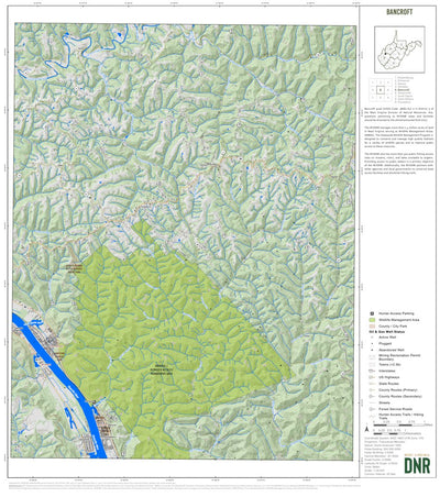 WV Division of Natural Resources Bancroft Quad Topo - WVDNR digital map