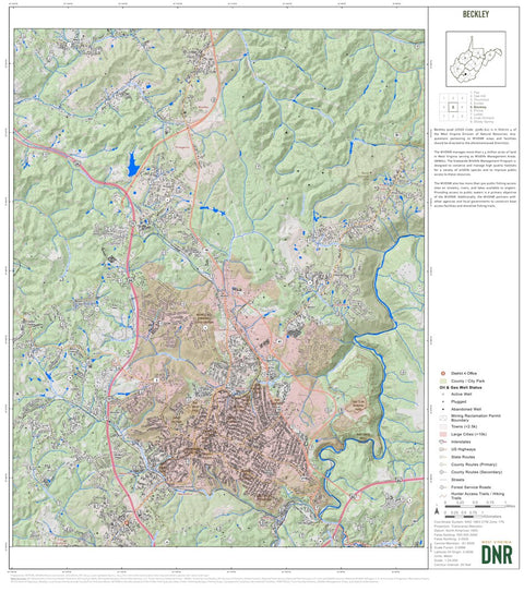 WV Division of Natural Resources Beckley Quad Topo - WVDNR digital map