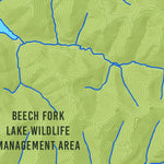 WV Division of Natural Resources Beech Fork Lake Fishing Guide (Small) digital map