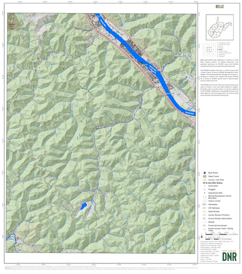 WV Division of Natural Resources Belle Quad Topo - WVDNR digital map