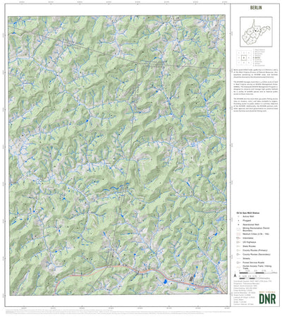 WV Division of Natural Resources Berlin Quad Topo - WVDNR digital map