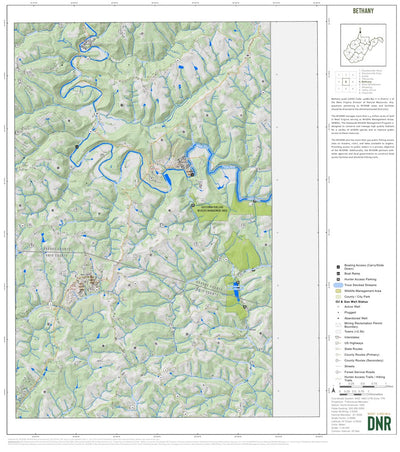 WV Division of Natural Resources Bethany Quad Topo - WVDNR digital map