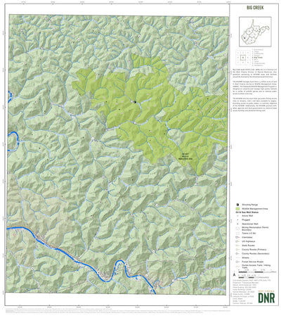 WV Division of Natural Resources Big Creek Quad Topo - WVDNR digital map