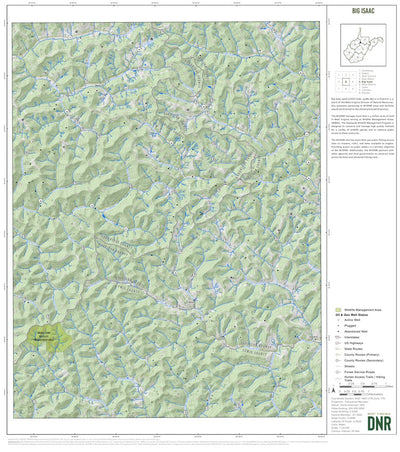 WV Division of Natural Resources Big Isaac Quad Topo - WVDNR digital map