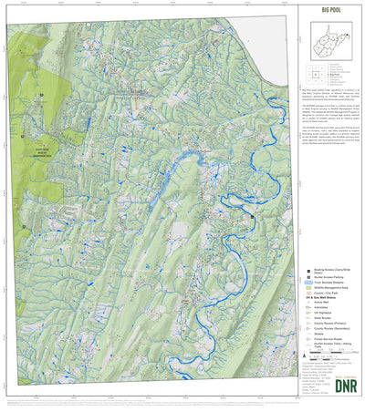 WV Division of Natural Resources Big Pool Quad Topo - WVDNR digital map