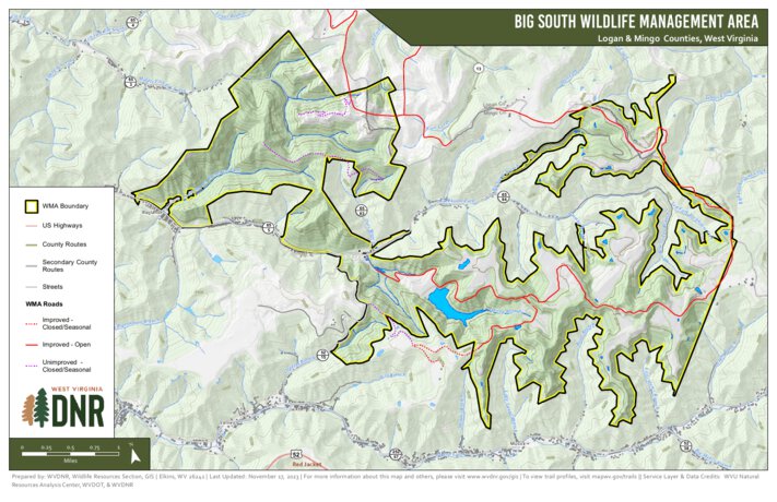 Big South Wildlife Management Area Map by WV Division of Natural ...