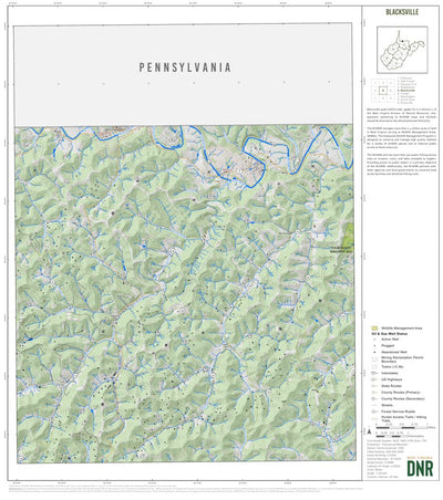 WV Division of Natural Resources Blacksville Quad Topo - WVDNR digital map