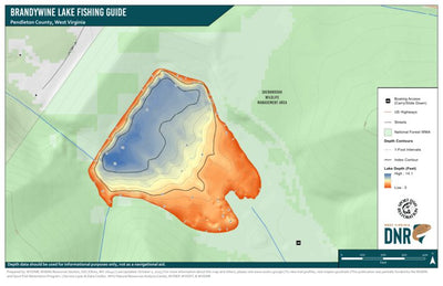 WV Division of Natural Resources Brandywine Lake Fishing Guide digital map
