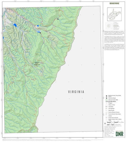 WV Division of Natural Resources Brandywine Quad Topo - WVDNR digital map