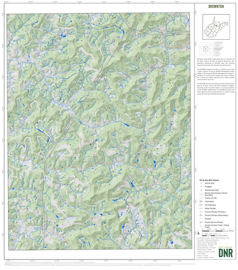 WV Division of Natural Resources Brownton Quad Topo - WVDNR digital map