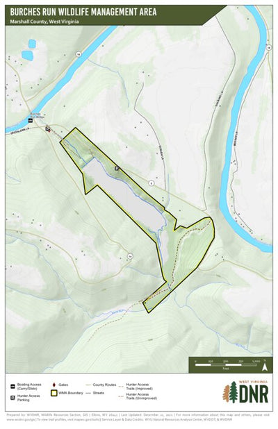 WV Division of Natural Resources Burches Run Wildlife Management Area digital map