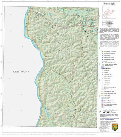 WV Division of Natural Resources Burnaugh Quad Topo - WVDNR bundle exclusive