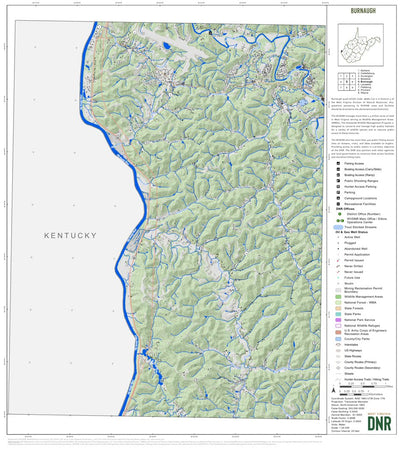 WV Division of Natural Resources Burnaugh Quad Topo - WVDNR bundle exclusive