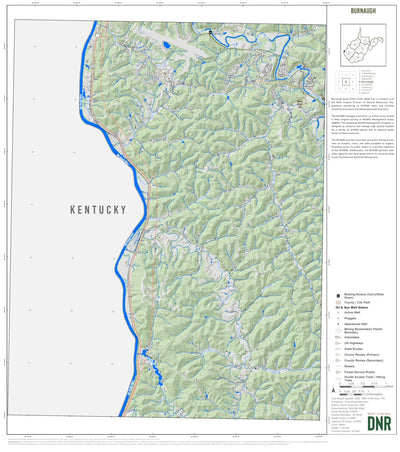 WV Division of Natural Resources Burnaugh Quad Topo - WVDNR digital map