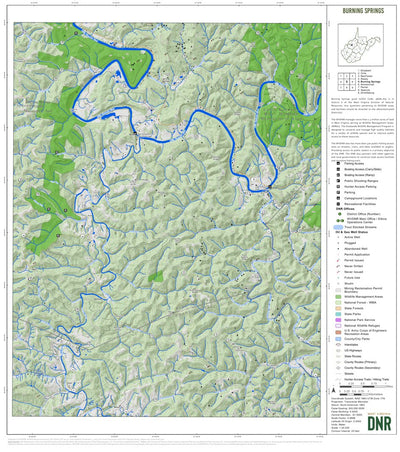 WV Division of Natural Resources Burning Springs Quad Topo - WVDNR bundle exclusive