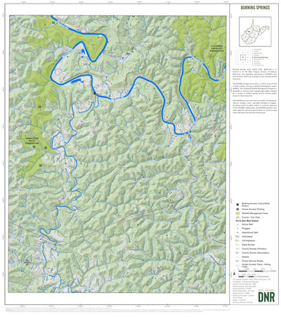 WV Division of Natural Resources Burning Springs Quad Topo - WVDNR digital map