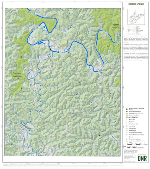 WV Division of Natural Resources Burning Springs Quad Topo - WVDNR digital map