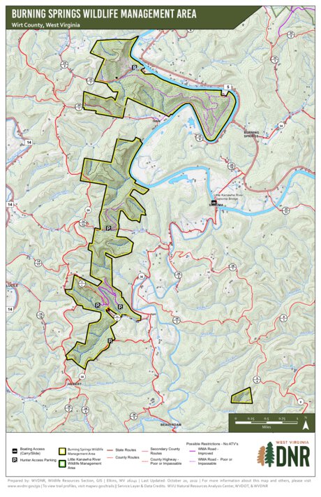WV Division of Natural Resources Burning Springs Wildlife Management Area digital map